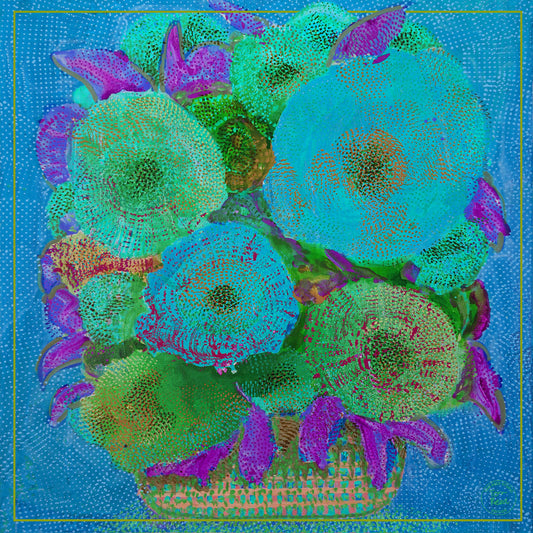 La Musique | Blue – Silk Scarf