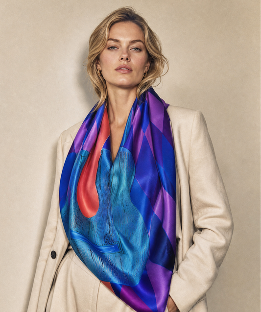 Blue Guitar – Silk Scarf