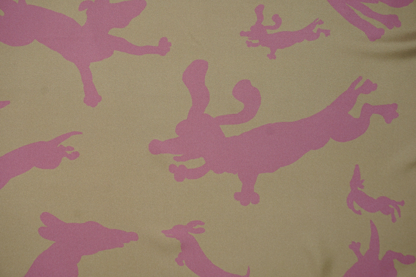 Dogs in Space Silk Scarf - Gold