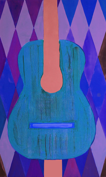 Blue Guitar – Silk Scarf