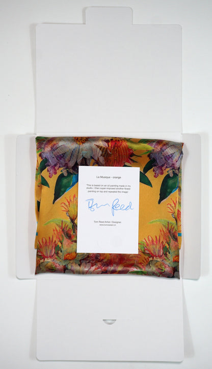 La Musique | Orange – Silk Scarf